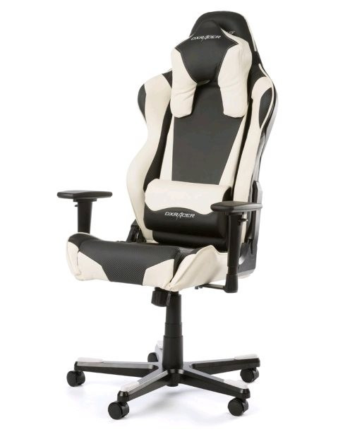 DXRacer OH/RM1/NW Herní židle, černá/bílá | AB-COM.cz