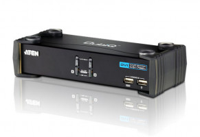 ATEN CS1762A 2-Port DVI USB 2.0 KVMP Switch, 2x DVI-D Cables, 2-port Hub, Audio 