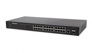 Network Switch, 24-Port (RJ45), Rackmount, Gigabit, 4 SFP, Ethernet Web-Smart, 10/100/1000 Mbit/