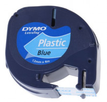 Dymo S0721650, černý tisk/modrý podklad, 4m, 12mm, LetraTag plastová páska