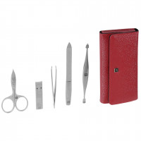 Zwilling TWINOX Asian Competence Neat's leather case, red, 5 pc.