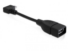 Delock adaptér USB micro-B samec pravoúhlý > USB 2.0-A samice OTG 11cm 