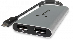 SONNET Thunderbolt 3 auf Dual DisplayPort Adapter