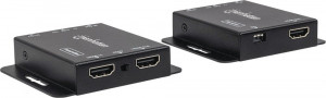 HDMI over Ethernet Extender sada - HDMI Signal Extender (1080p up to 50 m / 164 ft.) - single Cat6 kabel - IR support