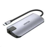 UNITEK HUB USB-C 2X USB-A HDMI 2.0 RJ-45 PD 100W