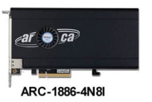 Areca Raid ovladač ARC-1886-4N8I 4x M.2 a 8-Port Tri Mode 1x SFF 8654 PCIe 4.0 x8 FH