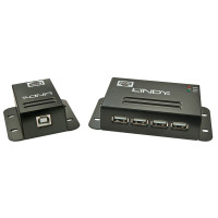 Lindy USB 2.0 Cat.5 Extender 50m, Power over RJ45, 4 Port