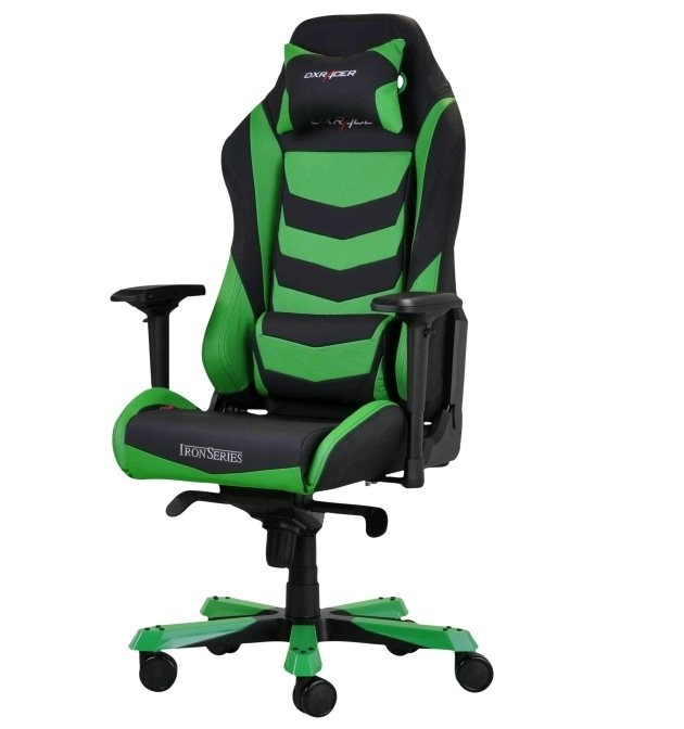 DXRacer OH/IS166/NE Herní židle, černá/zelená | AB-COM.cz