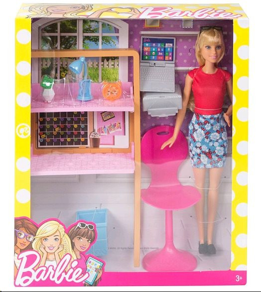 Mattel Barbie Panenka a nábytek pro domácí kancelář | AB-COM.cz